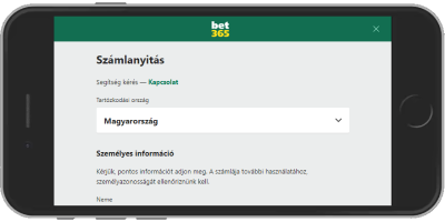 Bet365 mobil regisztráció